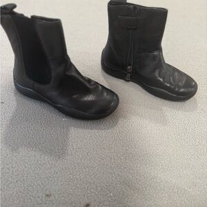 Prada Sport 00’s Kids Black Leather Zip Boots Size 26 or 9.5 Toddler